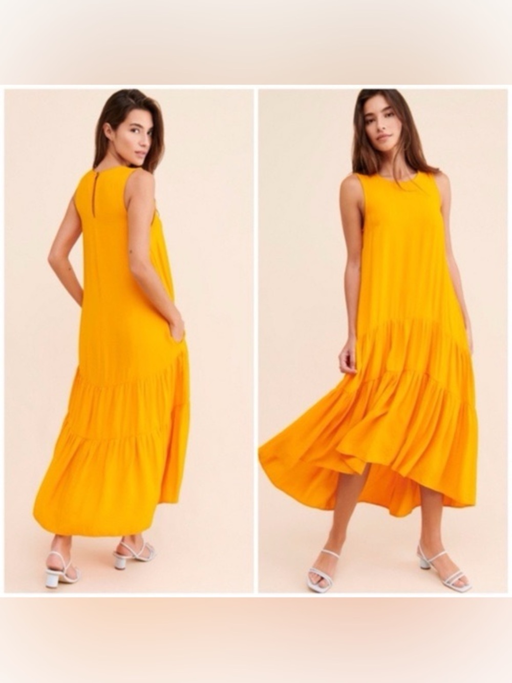 Anthropologie Maeve Marlene Tiered Maxi Dress